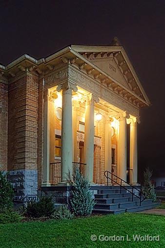 Public Library At Night_00240-2v2.jpg - Photographed at Smiths Falls, Ontario, Canada.
